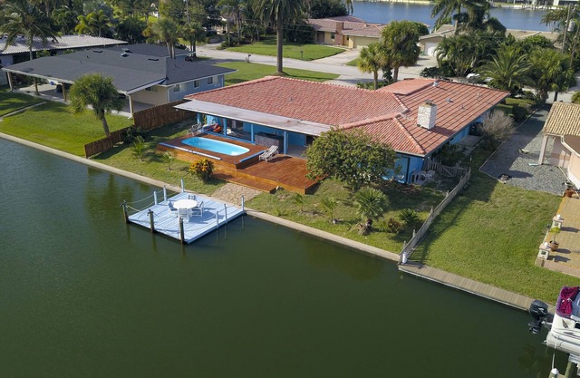 Cocoa Beach canal front heated pool villa