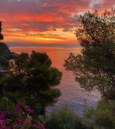 Cokkinis villa with garden overlooking the sea