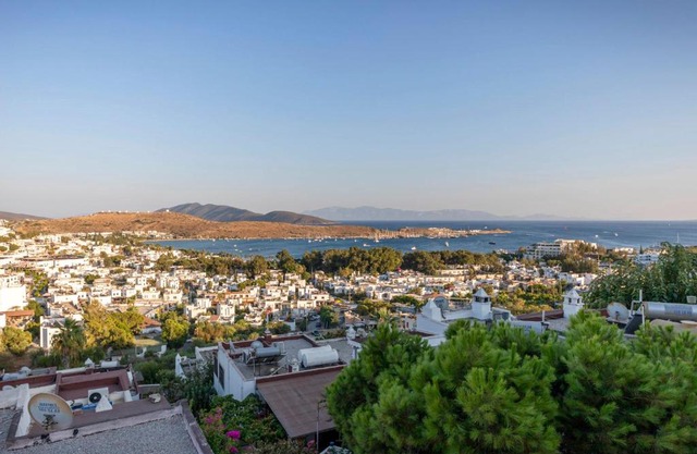 Colorful House with Magnificent Sea View near Beach in Bodrum