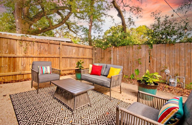 Colorfully Decorated House with Fun Outdoor Patio