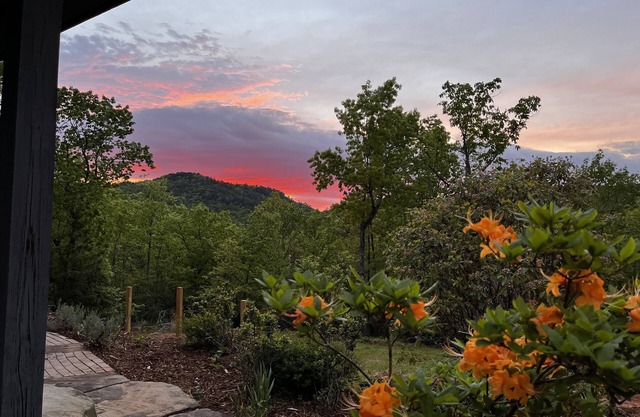 Coltsfoot Cottage nestled in the foothills of the Appalachian Mountains.