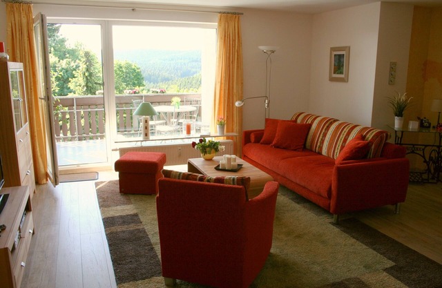 Komfortferienwohnung mit Bergblick und Balkon in Hohegeiß