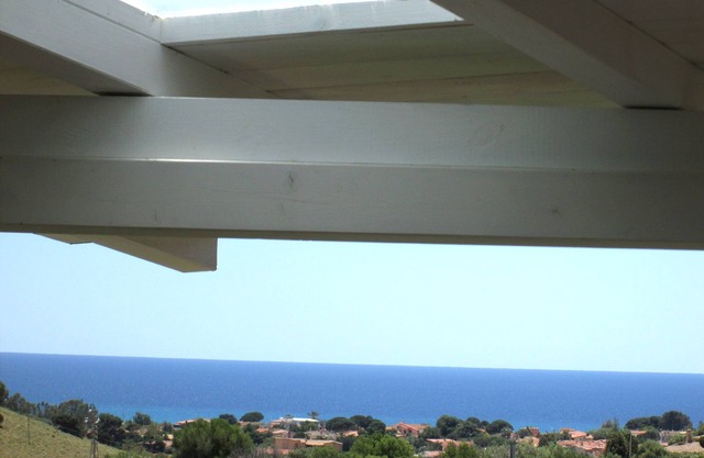 Komfortable Wohnung mit Terrasse mit Blick auf das Meer, in der Nähe von Villasimius