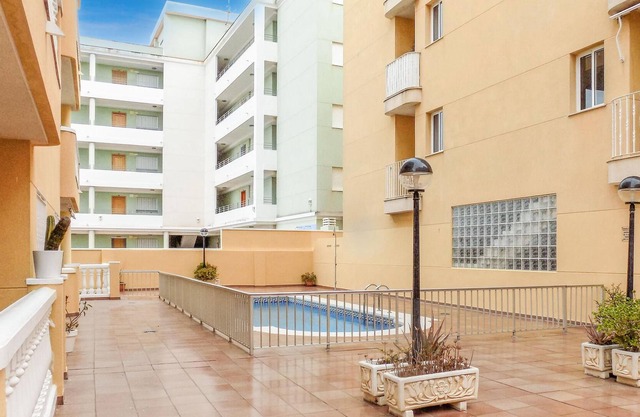 Comfortable apartment with shared pool.
