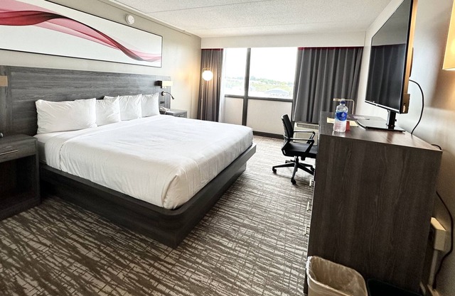 Comfortable hotel room ideal for extended stays