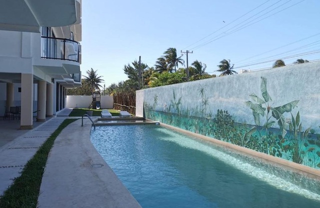 Condo vista al mar, alberca rooftop Chixchulub