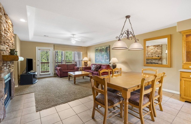 Condo with Jetted Tub, Fireplace, and Private Balcony