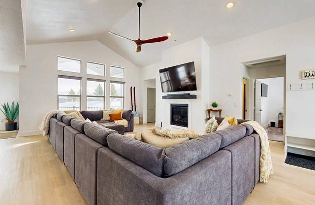 Contemporary house on Bear Lake Golf Course with ping pong table