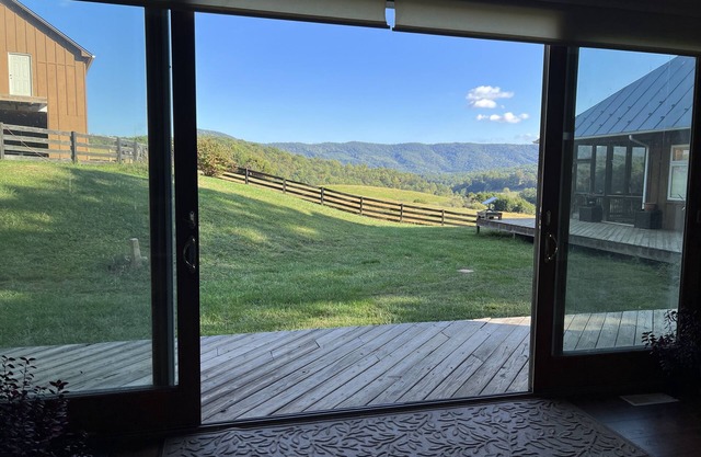 Contemporary studio on horse farm in the mountains of the National Forest