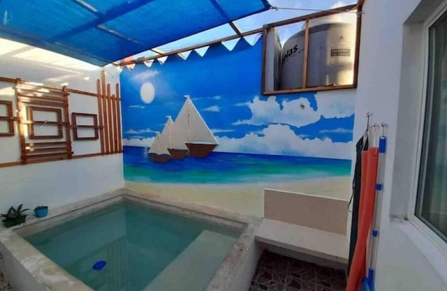 Cool Casa Azul 4, Alberca a 4 Cuadras de la Playa.