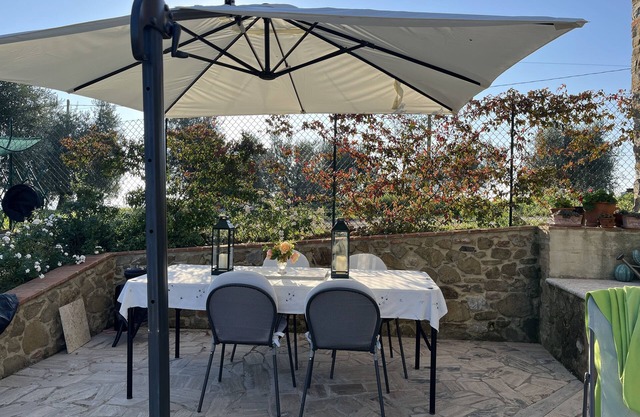 Cosy private home in Medieval Village, with large terrace, pool and garden