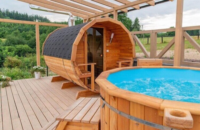 Hütte in Duszniki Zdrój mit Spa & Aussicht