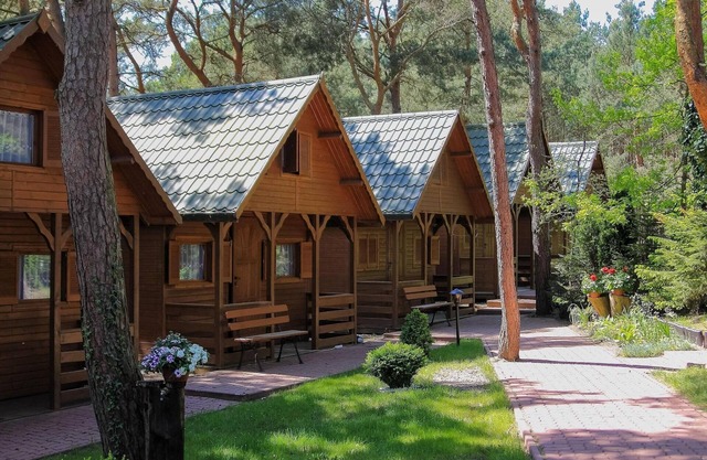 Ferienhaus in Łazy am Strand und Jamno-See