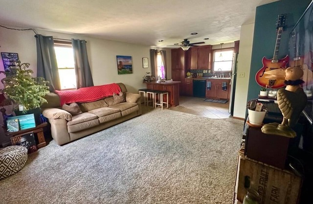 Cozy 2 bedroom home, pleasant patio and fire-pit 1 block from Downtown Oberlin.