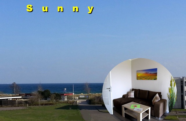 Gemütliche 2 ZimmerFewo m. Balkon+Meerblick zwischen Yachthafen u. Strand + WLAN