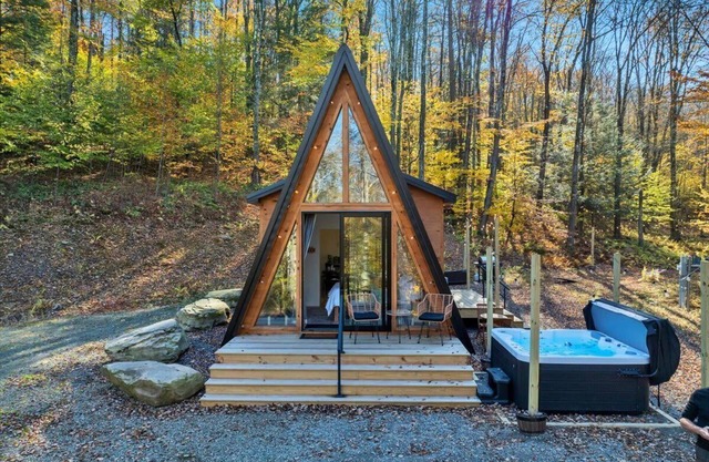 Cozy A-Frame | Hot Tub, Fire Pit & Pet-Friendly