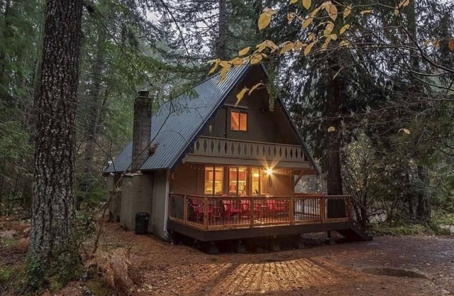 Cozy A-Frame w/ Hot Tub, Fire Pit, & Fireplace!