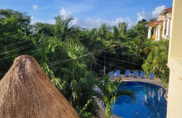 Cozy and well-appointed condo with large saltwater pool!