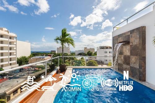 Cozy Apartment en Zazil-Ha with Swimming Pool Sea View