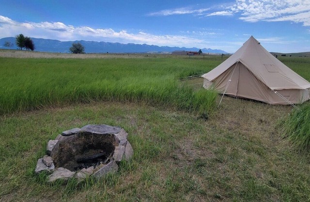 Cozy Bell Tent With A View-"Fire"