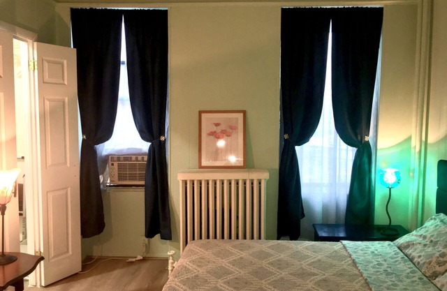 Renovated apt with lots of light bonus den close to path