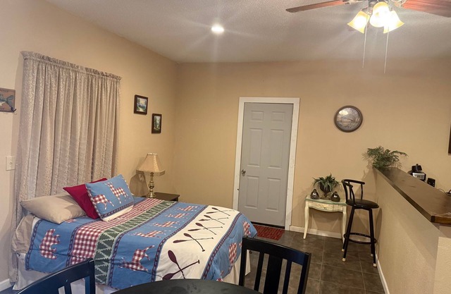 Cozy Cabin with a Private Lake in Fins & Feathers RV Park in Donalsonville GA