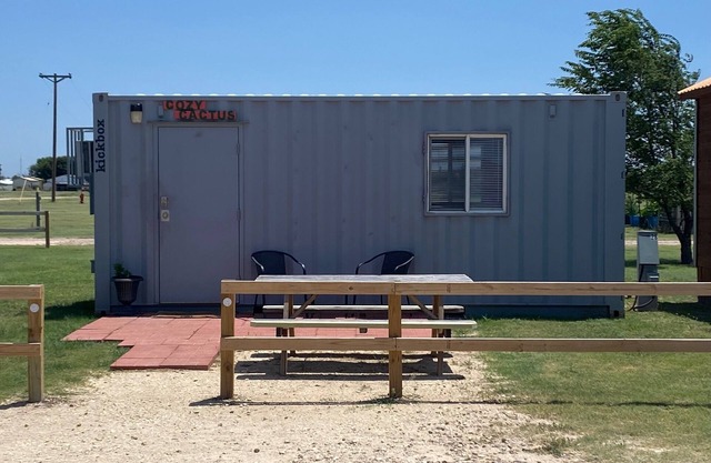 Cozy Catcus Container Cabin in Silverton Texas