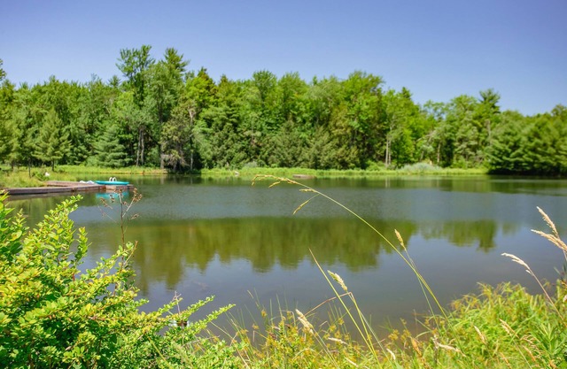 Cozy home on17acres, overlooking large private pond w/ heated pool, and hot tub.