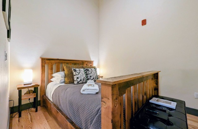 Cozy hotel-style interior queen room