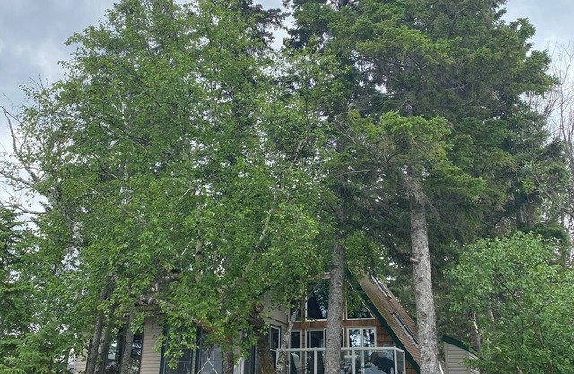 Cozy lake-front A-frame cabin at Emma Lake. Steps away from the beach!