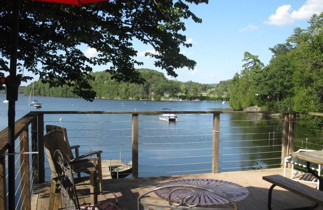 Cozy lakefront 2 1/2 bedroom home on Lake Champlain, with dock and deck.