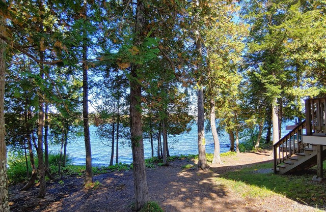 Gemütliches Haus am See mit Feuerstelle, Außendusche und Privatstrand - Hunde ok!