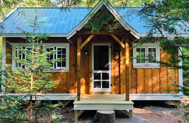 Cozy Maine cabin nestled in the woods, dog-friendly