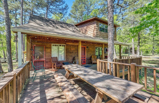 Cozy Oden Oasis w/ On-Site Fishing Creek & Deck!