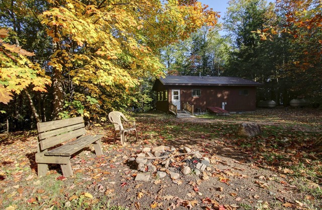 Cozy, quiet, Wisconsin Northwoods Lakeside Cabin w/private dock. Pet friendly