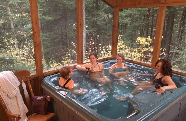 Gemütliche romantische Hütte mit Whirlpool auf abgeschirmter Veranda in der Nähe von Fayetteville WV + Park