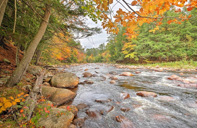Cozy, Rustic Adirondack Riverfront Log Cabin, Rapids, Near Horse and ATV trails