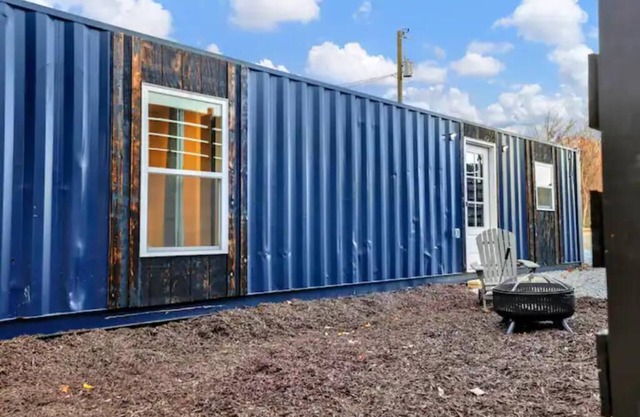Cozy Rustic Blue Container Cottage ~ Lake Wheeler