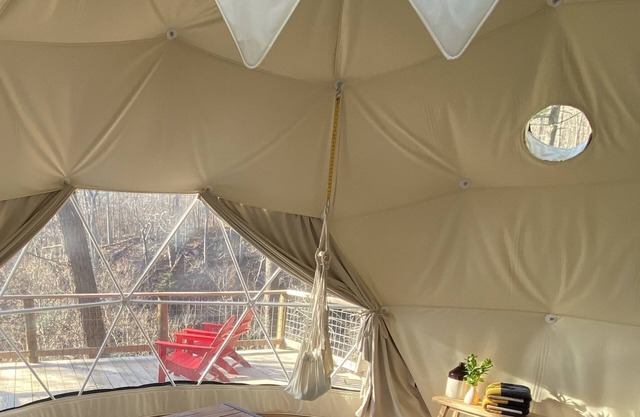Cozy, Seasonal Geo-Dome with Heat/AC on Private Hiking paradise in Gunks.