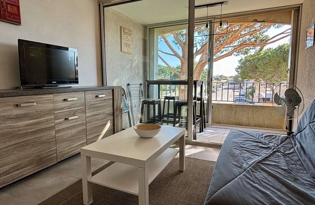 Argelès-sur-Mer: Studio à 400m de la plage, piscines, parking, animaux admis