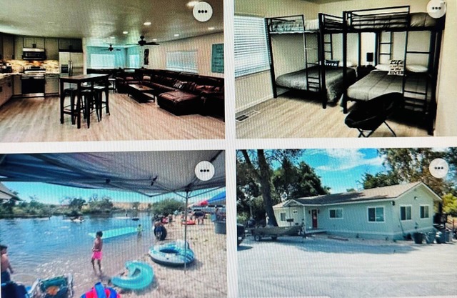 Cute remodeled home W/private pond 6 adults/ 6 kids