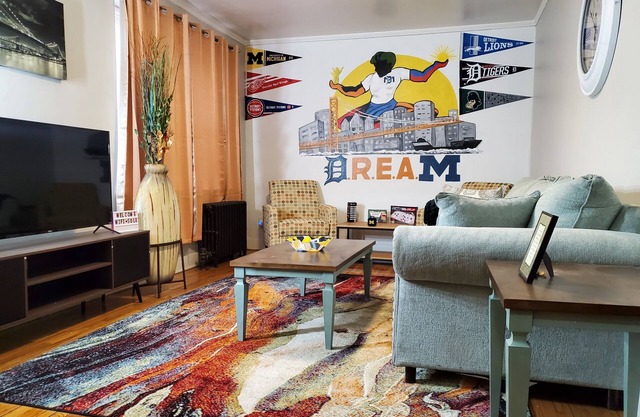 D.R.E.A.M & RELAX in this DETROIT Themed 1 Bedroom
