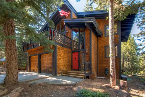 Deck and Resort Amenities Expansive Truckee Cabin