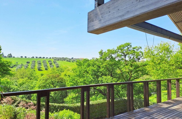Discover the unique charm of Villa New Star in Sacrofano, an architectural masterpiece nestled in th