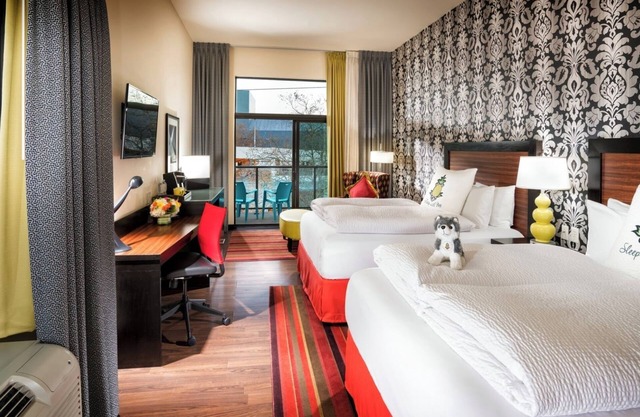 Diva Two Queen Junior Suite at Staypineapple, The Maxwell Hotel, Seattle Center