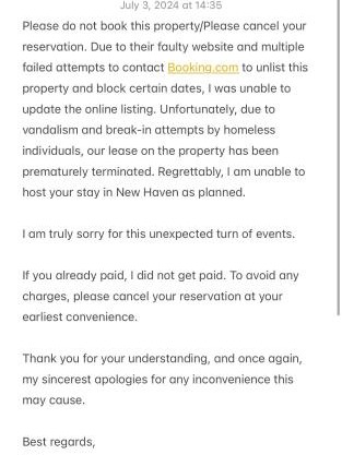 Do not book please