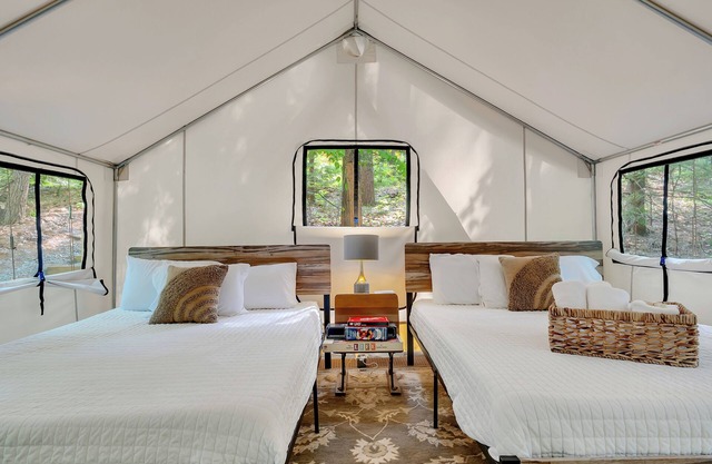 Dog friendly glamping tent