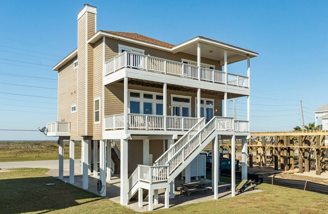Dog-friendly Gulf front home with beach access & private washer/dryer