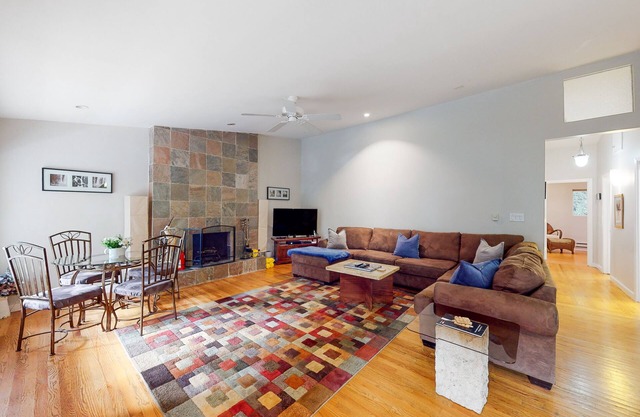 Dog-friendly home in the redwoods with hot tub & amazing deck - steps to river
