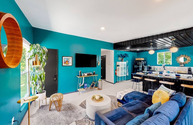 Dog-friendly home near Joshua Tree NP with Cowboy pool, mountain view, firepit